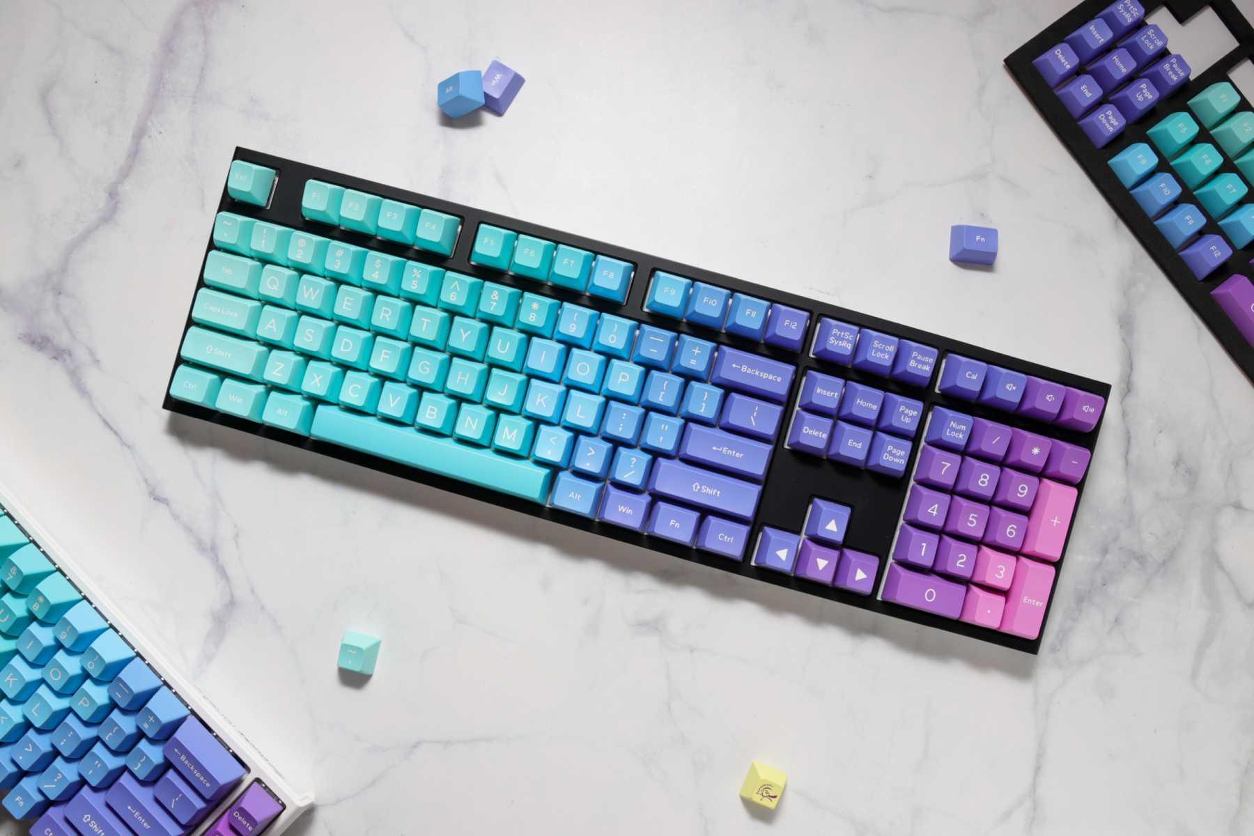DUCKY 108-KEY ABS SEAMLESS DOUBLESHOT AZURE SA KEYCAP SET (DKSA108-USADZZWSA) - DataBlitz