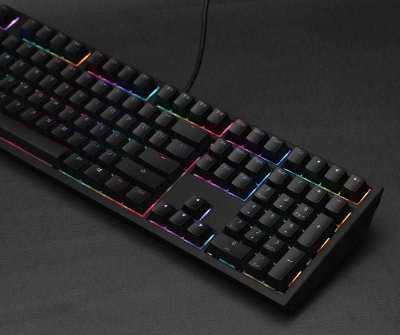 DUCKY SHINE 7 BLACKOUT RGB LED DOUBLE SHOT PBT MECHANICAL KEYBOARD CHERRY RGB RED (DKSH1808ST-RUSPDAAT1) - DataBlitz