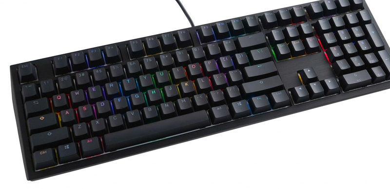 DUCKY SHINE 7 BLACKOUT RGB LED DOUBLE SHOT PBT MECHANICAL KEYBOARD CHERRY RGB BLUE (DKSH1808ST-CUSPDAAT1) - DataBlitz