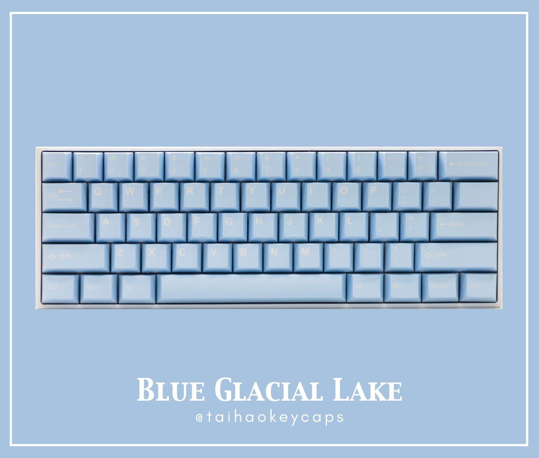 TAIHAO DOUBLE SHOT ABS-CUBIC KEYCAPS SET FOR CHERRY MX SWITCH (150-KEYS) (BLUE GLACIAL LAKE) (T01BG101) - DataBlitz