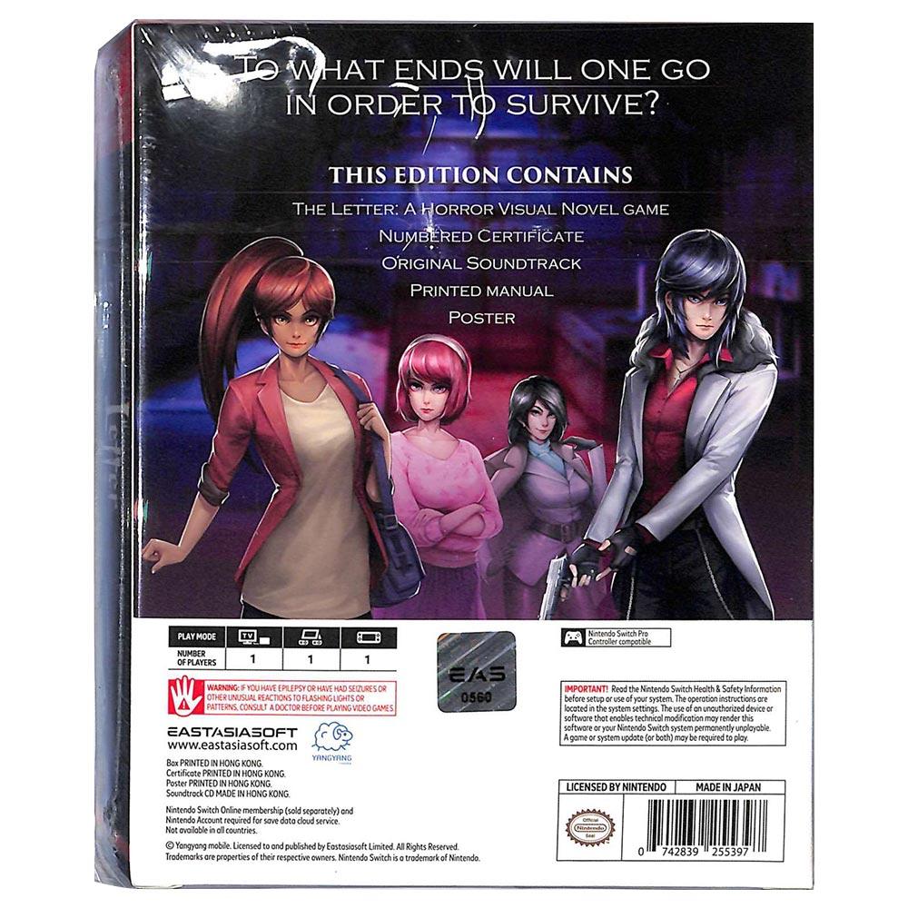 NINTENDO SWITCH THE LETTER A HORROR VISUAL NOVEL LIMITED EDITION