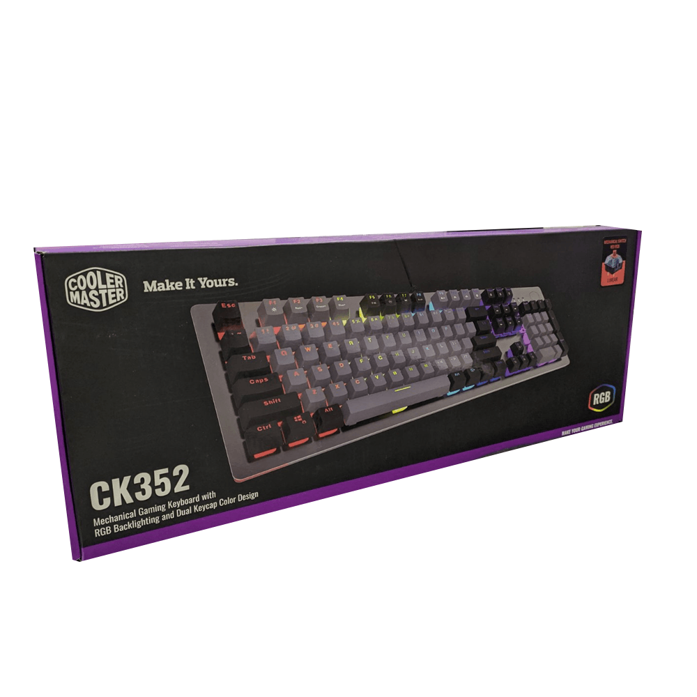 COOLER MASTER CK352 MECHANICAL GAMING KEYBOARD WITH RGB BACKLIGHTING AND DUAL KEYCAP COLOR DESIGN (RED SWITCH LINEAR) - DataBlitz