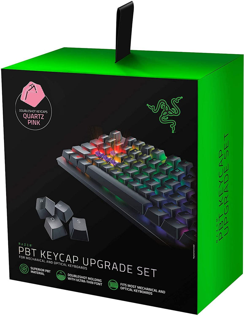 RAZER PBT KEYCAP UPGRADE SET FOR MECHANICAL AND OPTICAL KEYBOARDS DOUBLESHOT KEYCAPS QUARTZ PINK - DataBlitz