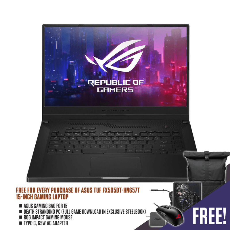 ASUS ROG ZEPHYRUS G15 GA502IV-AZ041T 15.6" GAMING LAPTOP + DEATH STRANDING (PC-DIGITAL) - DataBlitz