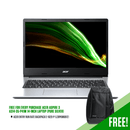 ACER ASPIRE 3 A314-35-P41M LAPTOP (PURE SILVER) | 14" HD | 8GB DDR4 |128GB SSD | 1TB HDD | INTEL UHD | WIN10 + ACER ENTRY RUN RATE BACKPACK E-1620-P (LZBPKM6B12) - DataBlitz