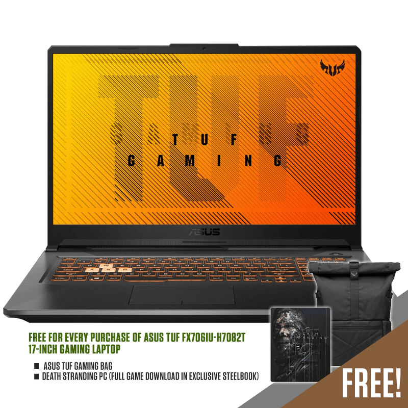 ASUS TUF FX706IU-H7082T 17.3" GAMING LAPTOP W/ BAG + DEATH STRANDING (PC-DIGITAL) - DataBlitz
