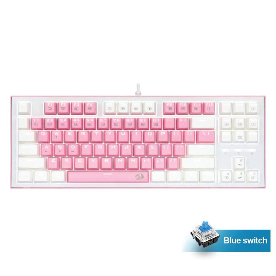 REDRAGON BES PINK WHITE MECHANICAL GAMING KEYBOARD (BLUE SWITCH) (K611-P1B) - DataBlitz