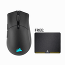 CORSAIR SABRE RGB PRO WIRELESS CHAMPION SERIES ULTRA-LIGHTWEIGHT GAMING MOUSE (BLACK) + CORSAIR GAMING MM200 CLOTH MOUSE MAT MEDIUM EDITION BUNDLE - DataBlitz