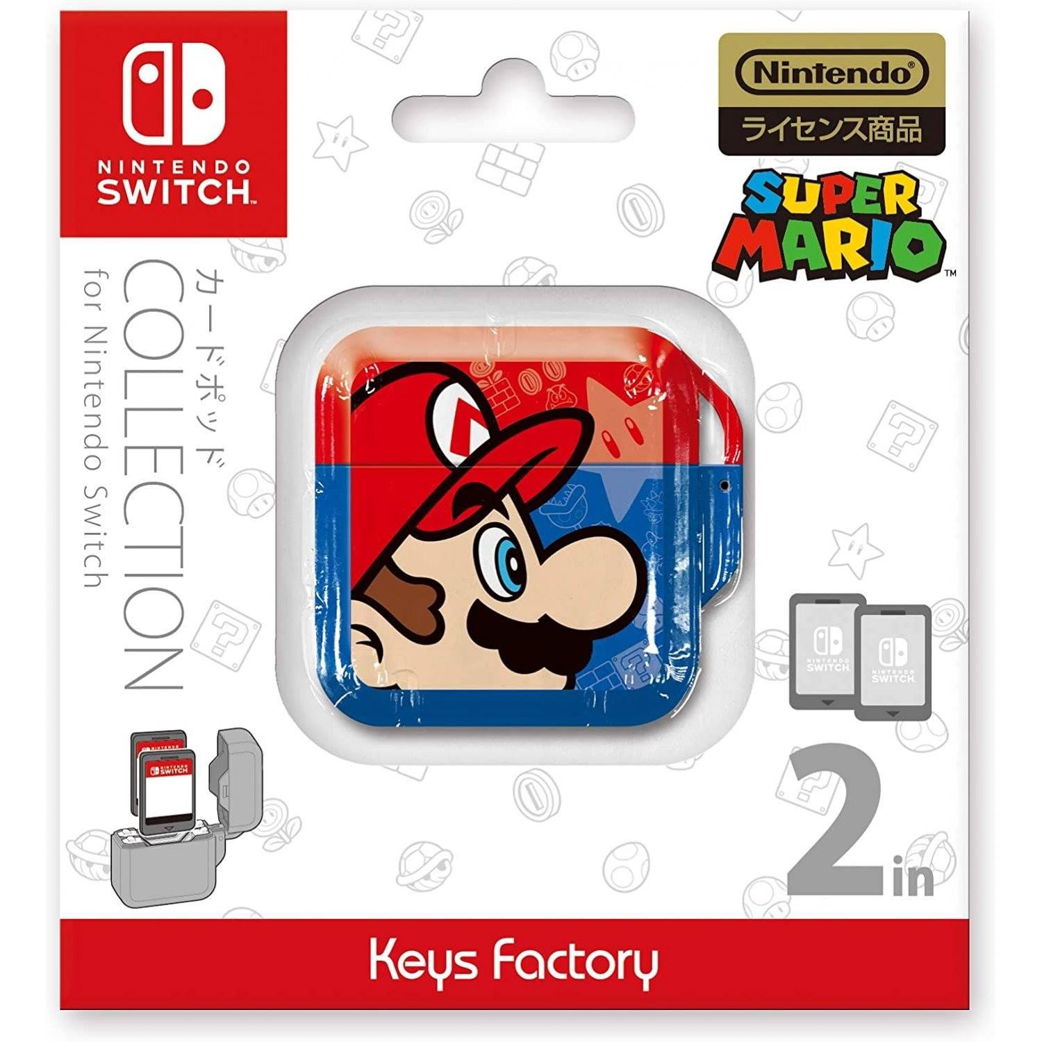 KEYS FACTORY NSW CARD POD COLLECTION MARIO HEAD (2 CARDS) FOR NINTENDO SWITCH (CCP-005-1) TYPE A - DataBlitz