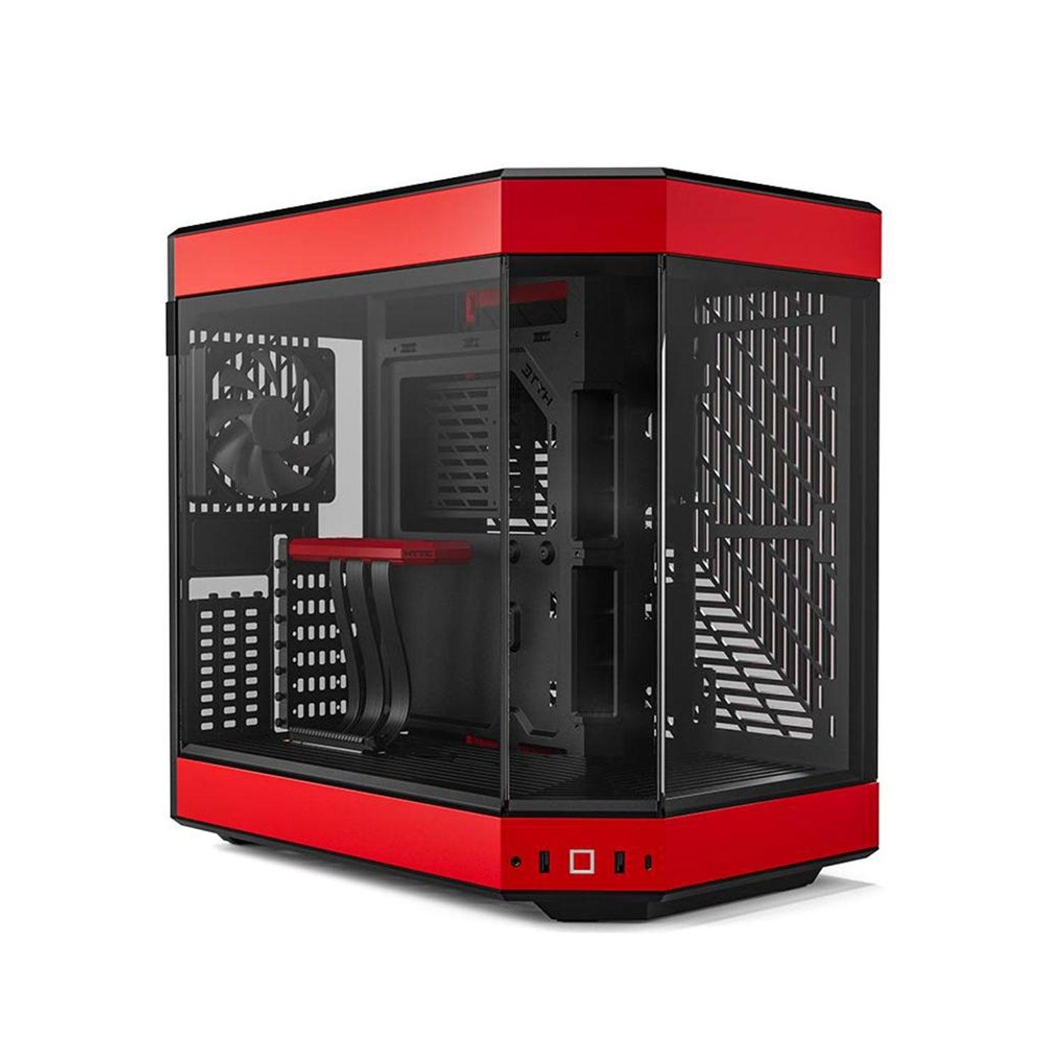Hyte Y60 Dual Chamber Mid-Tower ATX Modern Aesthetic Case (Black/Red) - DataBlitz