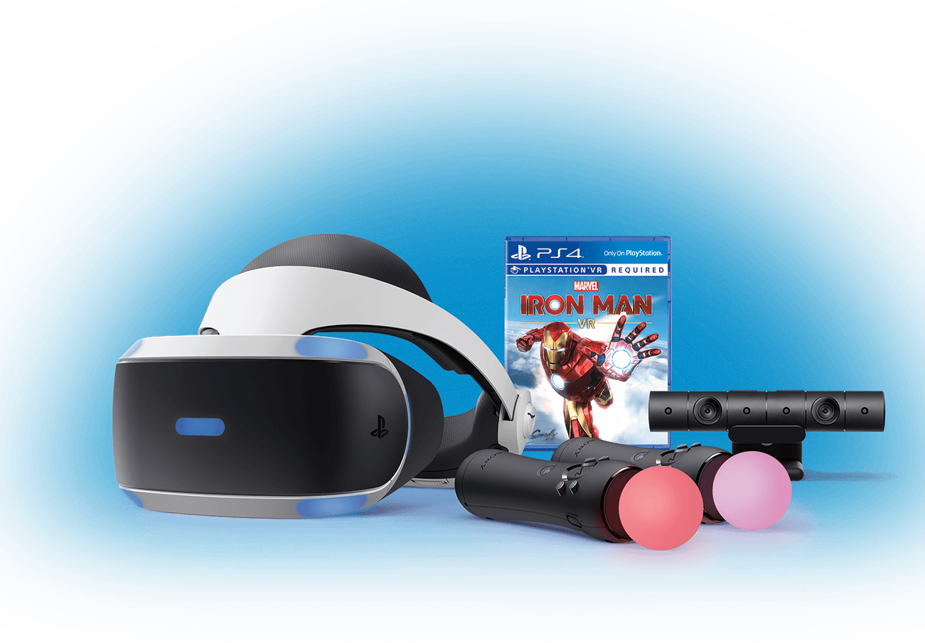PS4 PLAYSTATION VR MARVEL IRON MAN ALL IN ONE PACK COMPATIBLE WITH PS5 REG.3 (CUH-ZVR2 HS) - DataBlitz