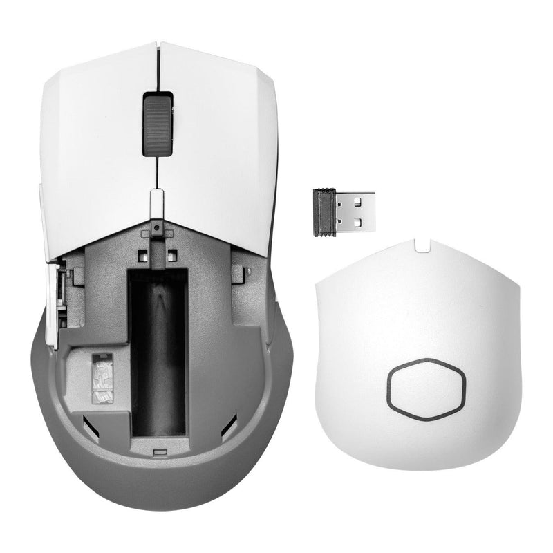 Cooler Master MM311 Wireless Gaming Mouse White, Adjustable 10,000 DPI,  Palm|Claw Grip, 2.4GHz Wireless, PixArt Optical Sensor, PTFE Feet, RGB