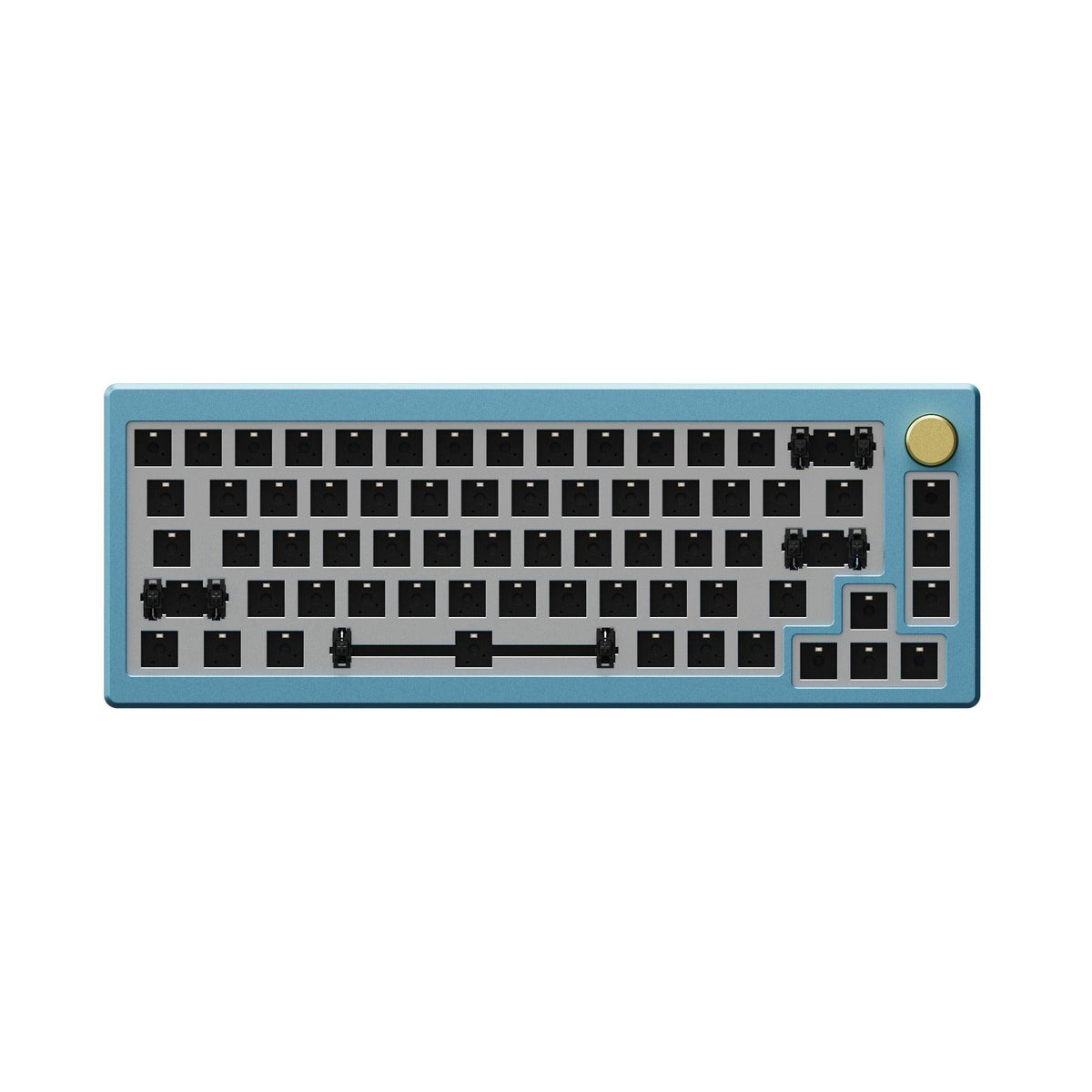 AKKO MOD008 RGB Hot-Swappable Mechanical Keyboard DIY Kit With Gasket Mount Structure (Sky Blue) - DataBlitz