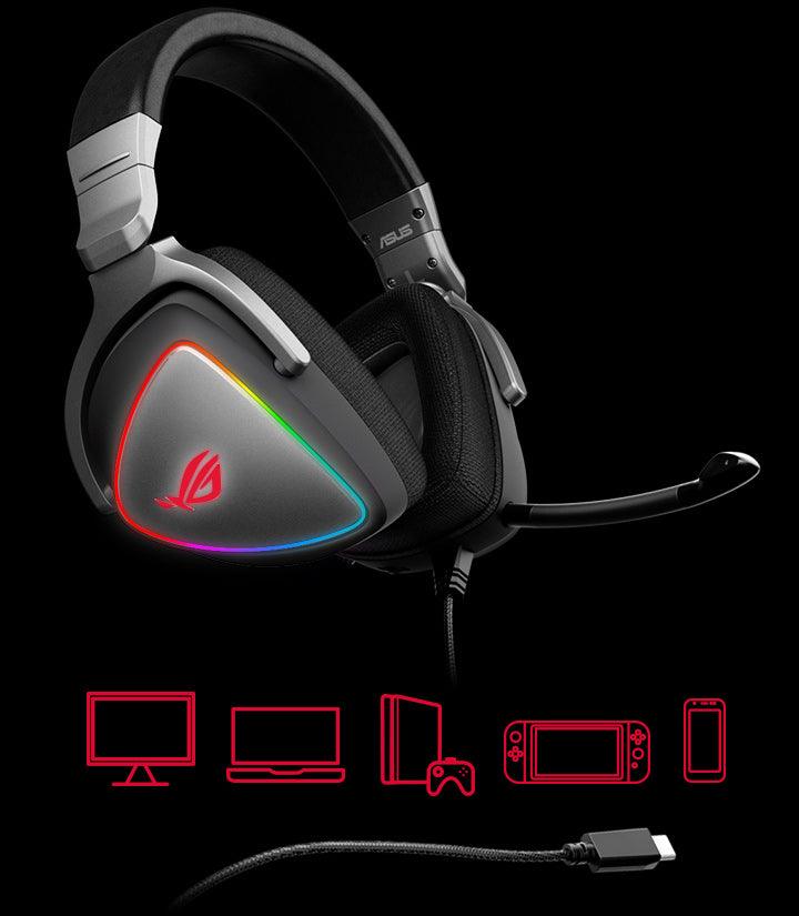 ASUS ROG DELTA RGB QUAD-DAC GAMING HEADSET - DataBlitz