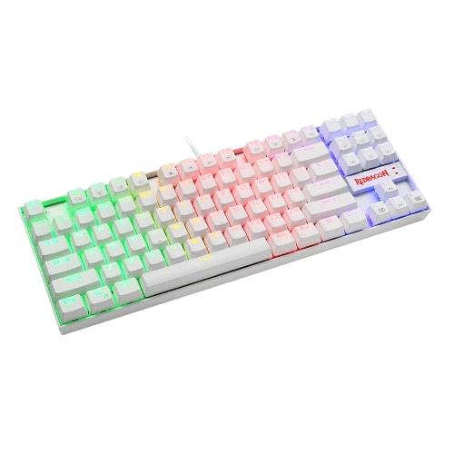 REDRAGON KUMARA RGB MECHANICAL GAMING KEYBOARD (K552W-RGB-1) WHITE (DUST PROOF-BLUE SWITCH) - DataBlitz