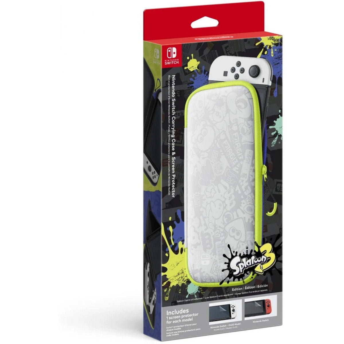 Nintendo Switch Oled Carrying Case & Screen Protector (Splatoon 3 Edition) (MDE) - DataBlitz