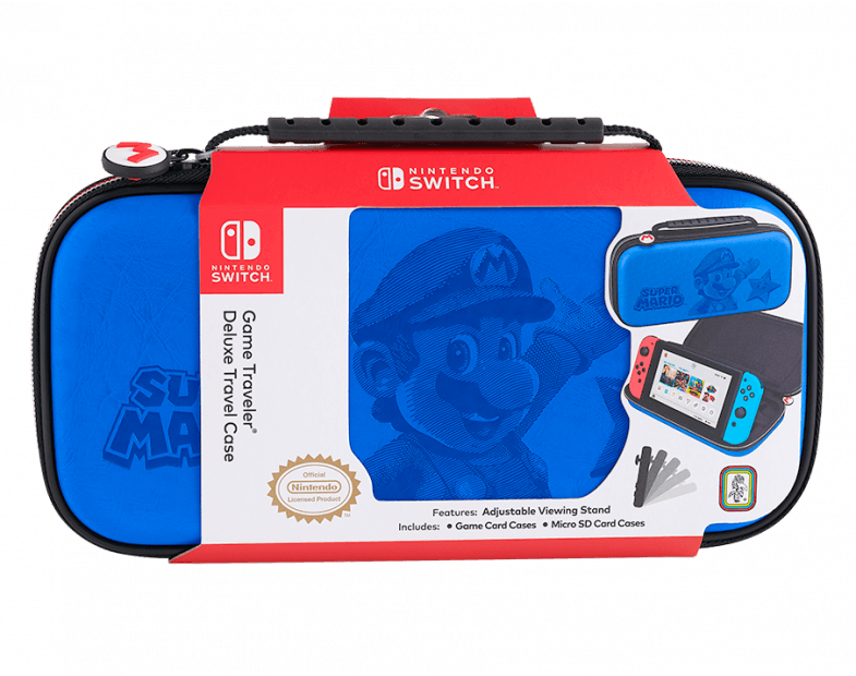 NSW GAME TRAVELER DELUXE TRAVEL CASE SUPER MARIO BLUE (NNS46BL) - DataBlitz