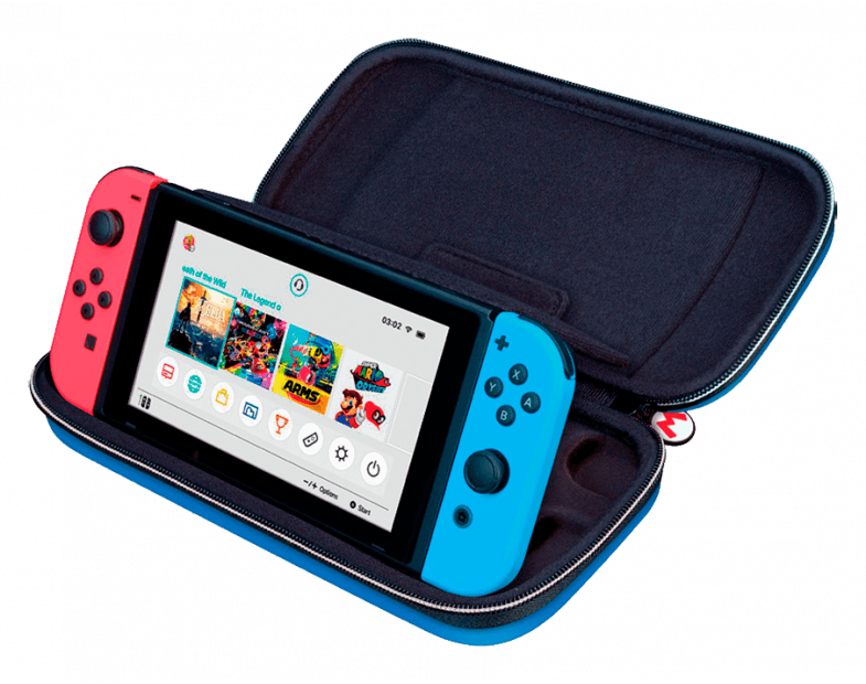 NSW GAME TRAVELER DELUXE TRAVEL CASE SUPER MARIO BLUE (NNS46BL) - DataBlitz
