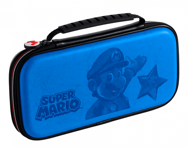 NSW GAME TRAVELER DELUXE TRAVEL CASE SUPER MARIO BLUE (NNS46BL) - DataBlitz