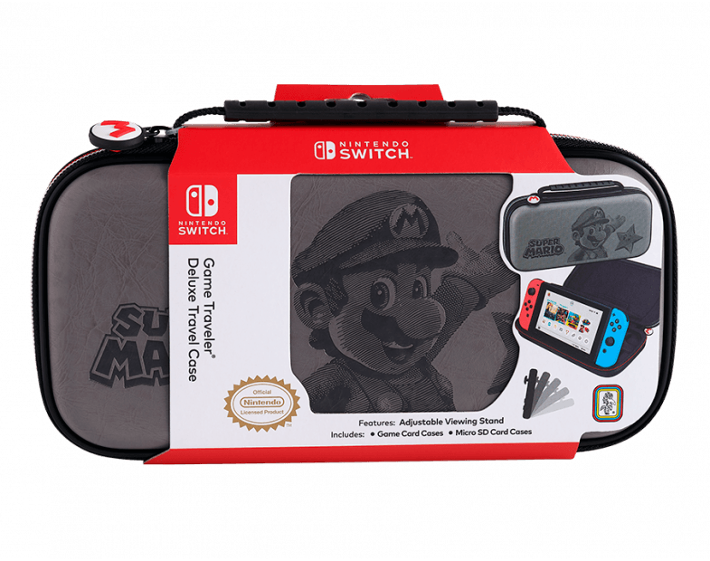 NSW GAME TRAVELER DELUXE TRAVEL CASE SUPER MARIO GREY (NNS46G) - DataBlitz