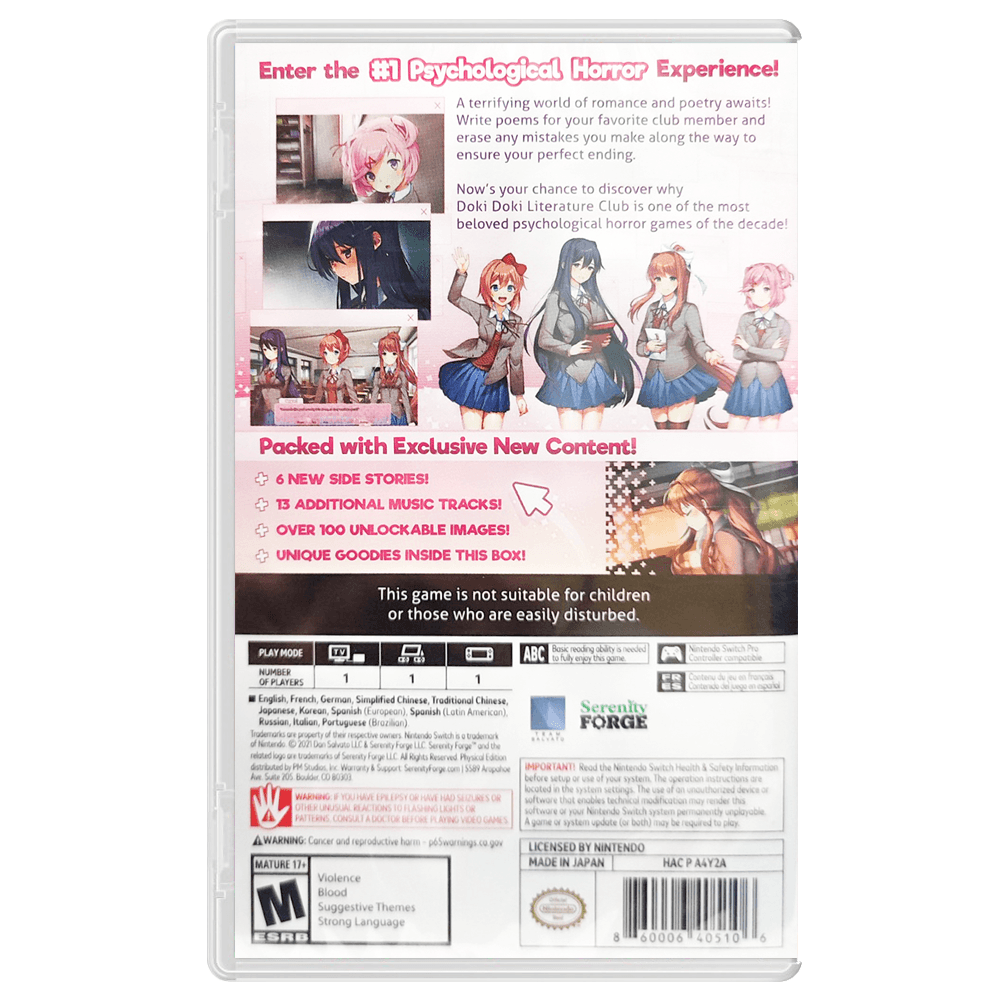Nintendo Switch Doki Doki Literature Club Plus Premium Edition | DataBlitz