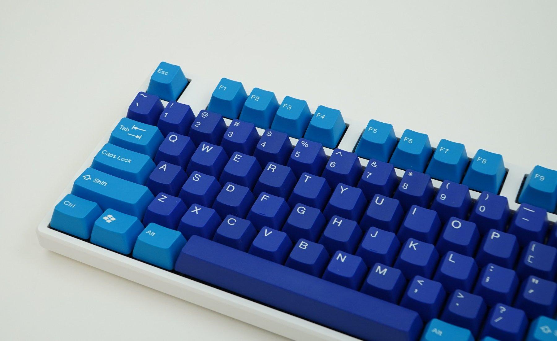 TAIHAO DOUBLE SHOT ABS KEYCAPS SET FOR CHERRY MX SWITCH (104-KEYS) (OCEAN BLUE) (C01BU201) - DataBlitz