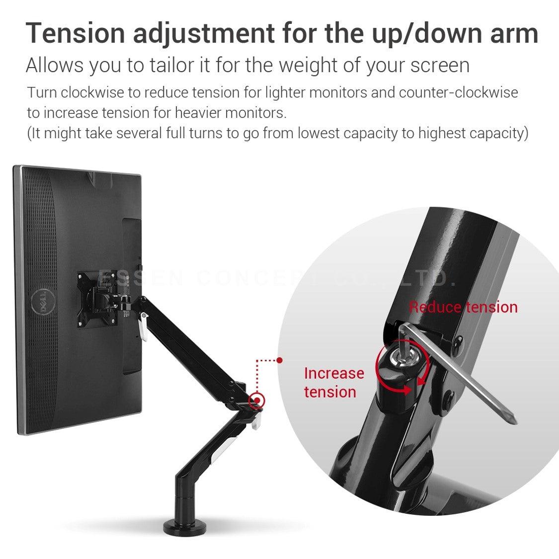 FLEXISPOT SINGLE MONITOR MOUNT 17-36 INCHES (BLACK) (MA8B) - DataBlitz