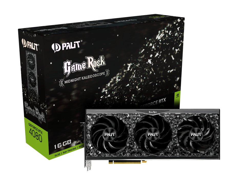 PALIT Geforce RTX 4080 Gamerock 16GB GDDR6X Graphics Card (Midnight Kaleidoscope) - DataBlitz