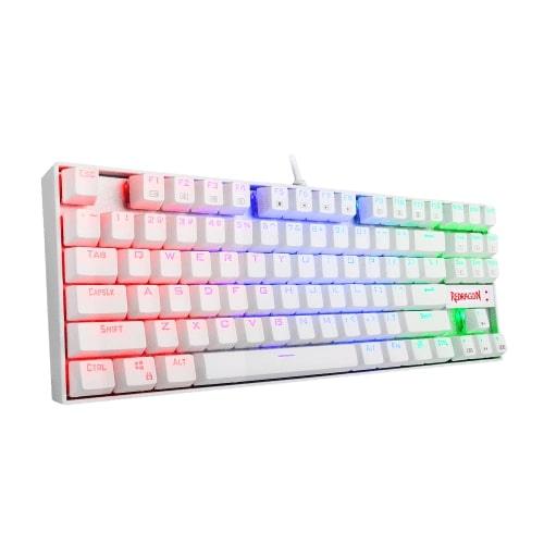 REDRAGON KUMARA RGB MECHANICAL GAMING KEYBOARD (K552W-RGB-1) WHITE (DUST PROOF-BLUE SWITCH) - DataBlitz