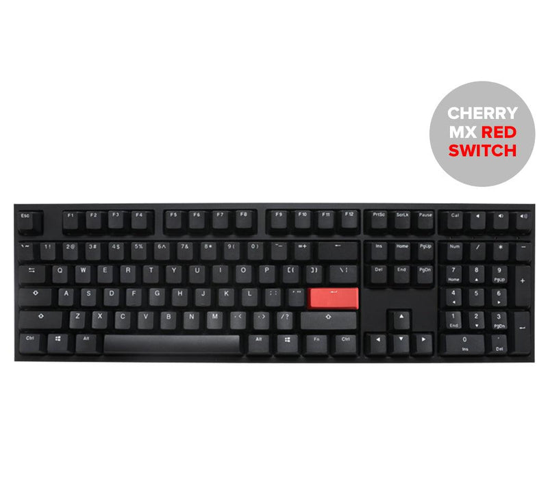 DUCKY ONE 2 PHANTOM BLACK PBT MECHANICAL KEYBOARD BLACK CASE (CHERRY RED SWITCH) (DKON1808-RUSPDAABW) - DataBlitz