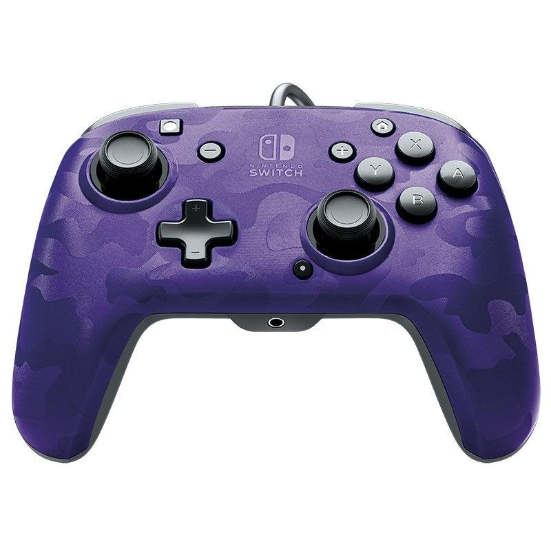 PDP NSW FACEOFF DELUXE + AUDIO WIRED CONTROLLER PURPLE CAMO (500-134-CM05) - DataBlitz