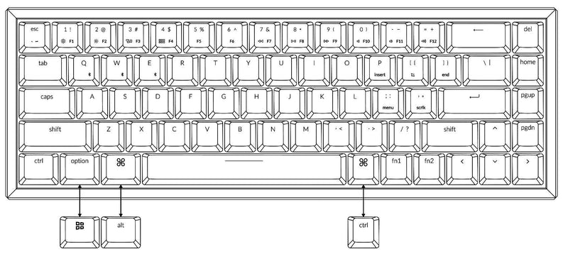 KEYCHRON K6 NON-BACKLIGHT ALUMINUM WIRELESS MECHANICAL KEYBOARD (GATERON BROWN SWITCH) (K6L3) - DataBlitz