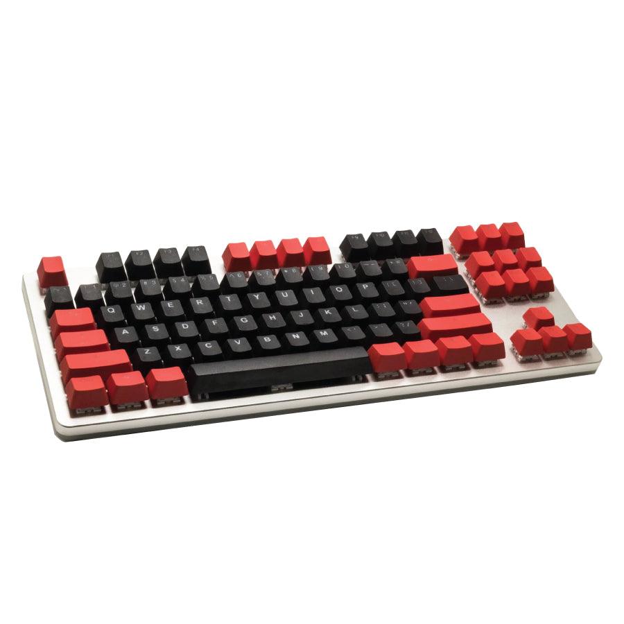 TAIHAO DOUBLE SHOT PBT BACKLIT KEYCAPS SET FOR CHERRY MX SWITCH (117-KEYS) (RED/BLACK) (C22BK203) - DataBlitz