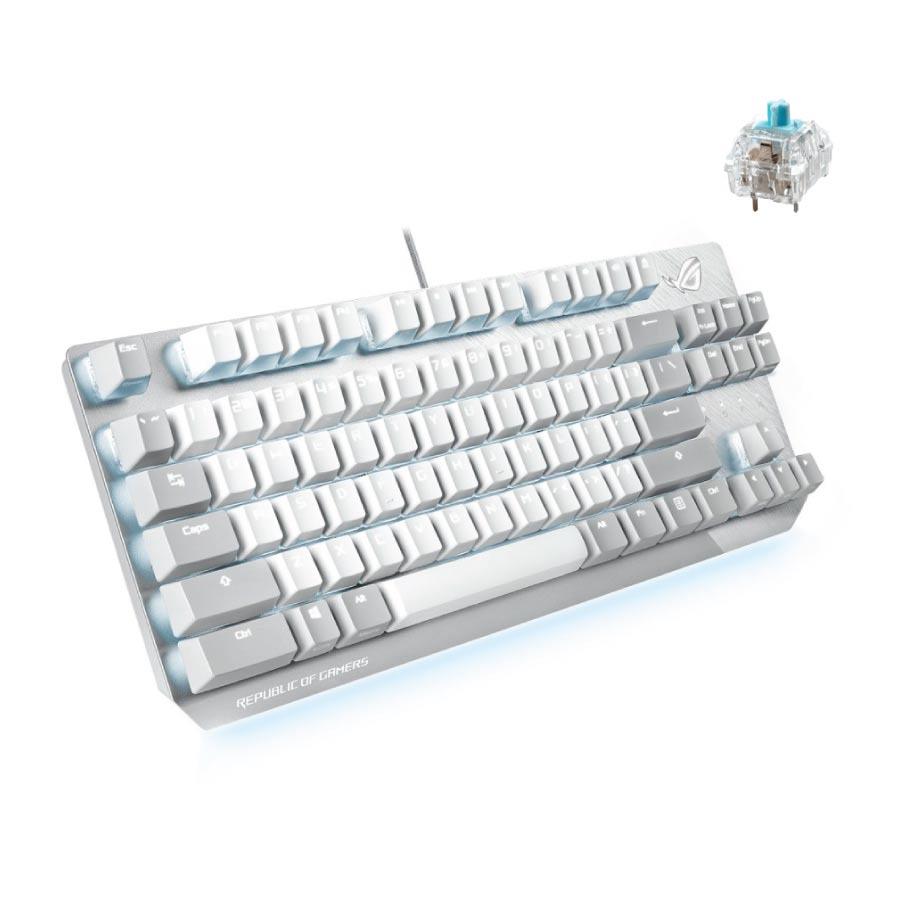 ASUS ROG Strix Scope NX TKL Wired Mechanical Gaming Keyboard (Moonlight White) Blue Switch Clicky & Tactile - DataBlitz