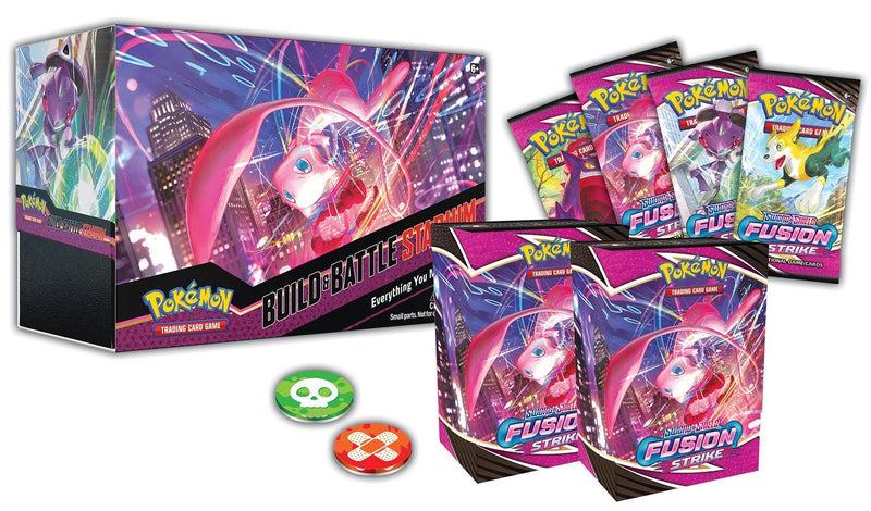 POKEMON TRADING CARD GAME SS8 SWORD & SHIELD FUSION STRIKE BUILD AND BATTLE STADIUM BOX (179-80995) - DataBlitz