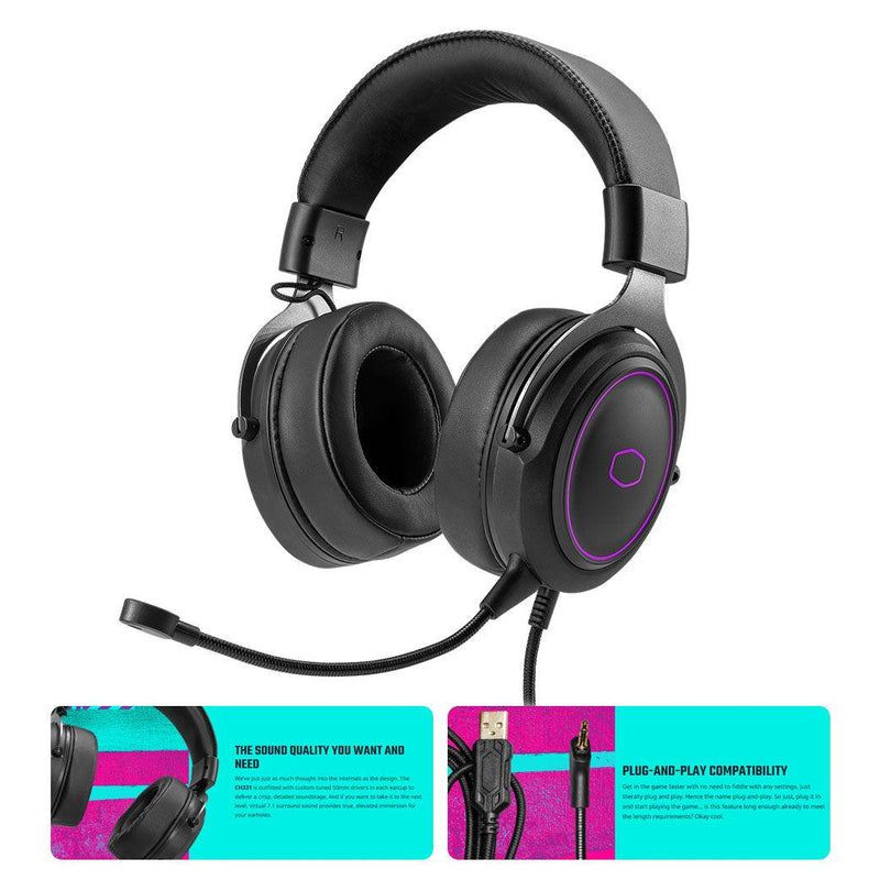 Cooler Master CH331 USB Virtual Surround Sound RGB Gaming Headset - DataBlitz