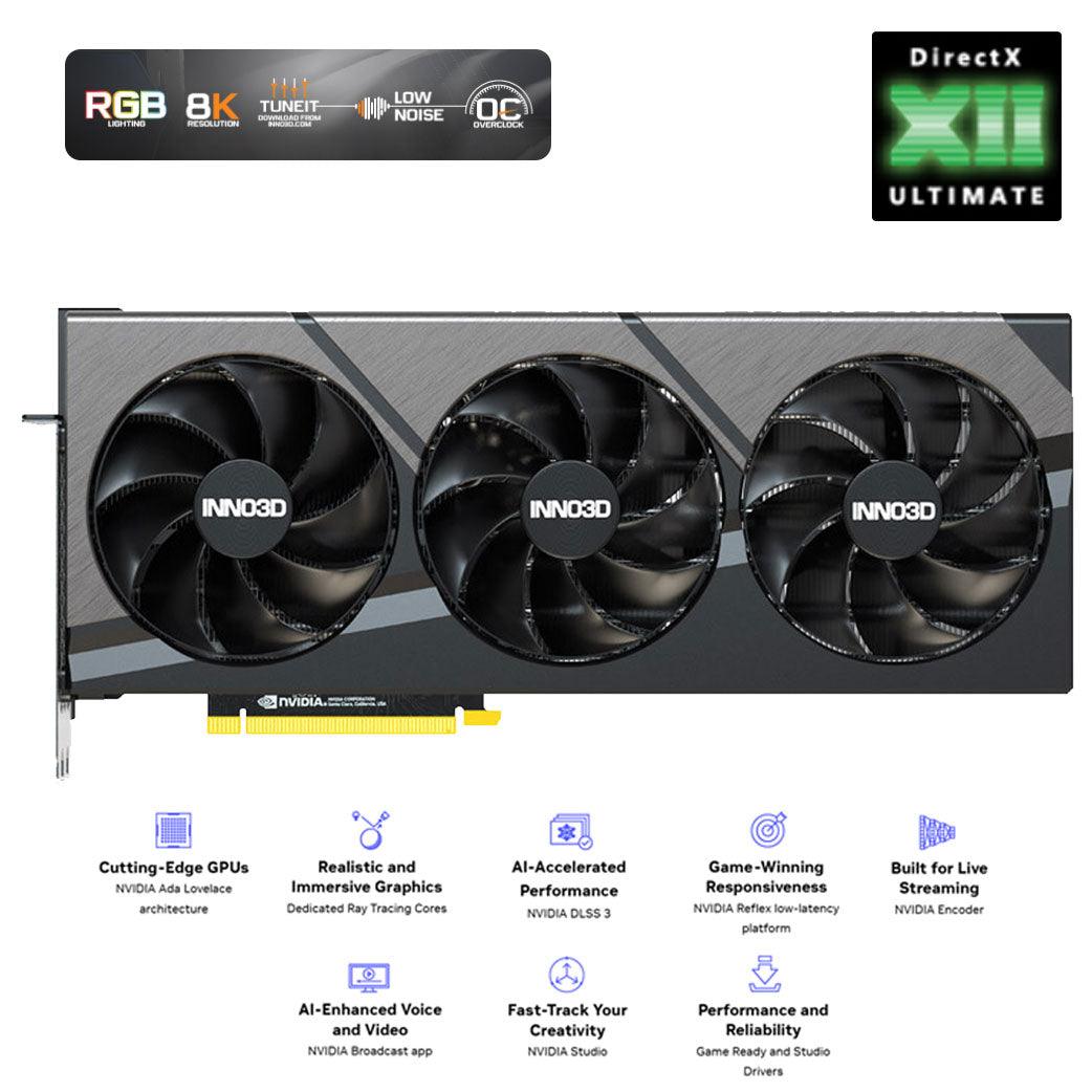 INNO3D GeForce RTX 4090 X3 OC 24GB GDDR6X Graphics Card (N40903-246XX-18332989) - DataBlitz