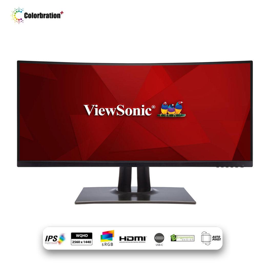 VIEWSONIC VP3481 34-Inch WQHD SRGB Ergonomic Ultra-Wide Curved Professional Monitor - DataBlitz