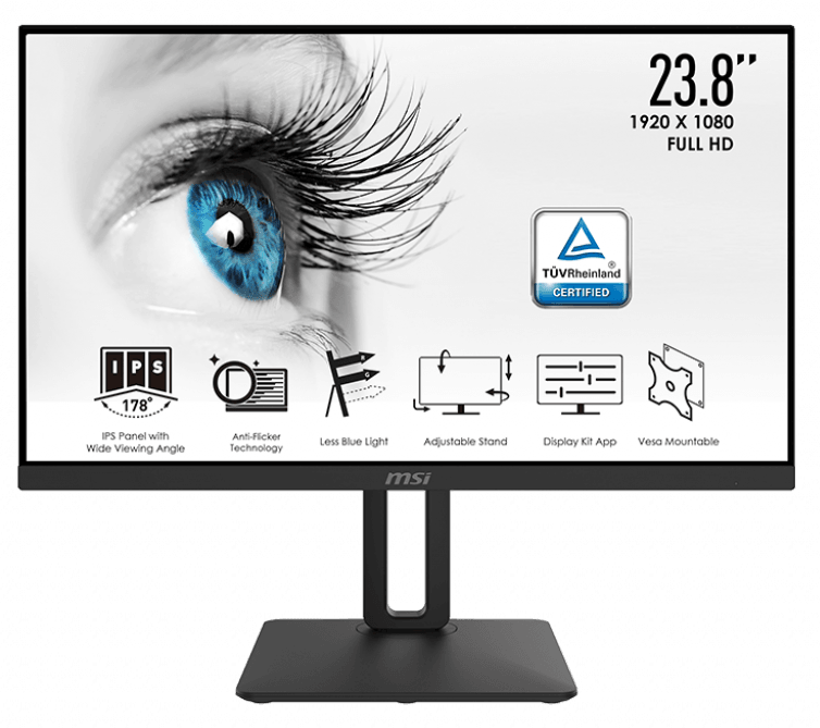 MSI PRO MP242P 23.8" FHD IPS PROFESSIONAL MONITOR (BLACK) - DataBlitz