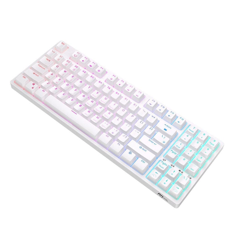 ROYAL KLUDGE RK92 Tri-Mode RGB 92 Keys Hot Swappable Mechanical Keyboard White (Red Switch) - DataBlitz