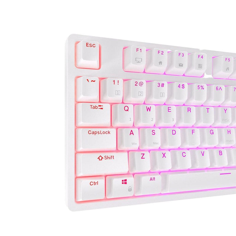 ROYAL KLUDGE RK92 Tri-Mode RGB 92 Keys Hot Swappable Mechanical Keyboard White (Brown Switch) - DataBlitz