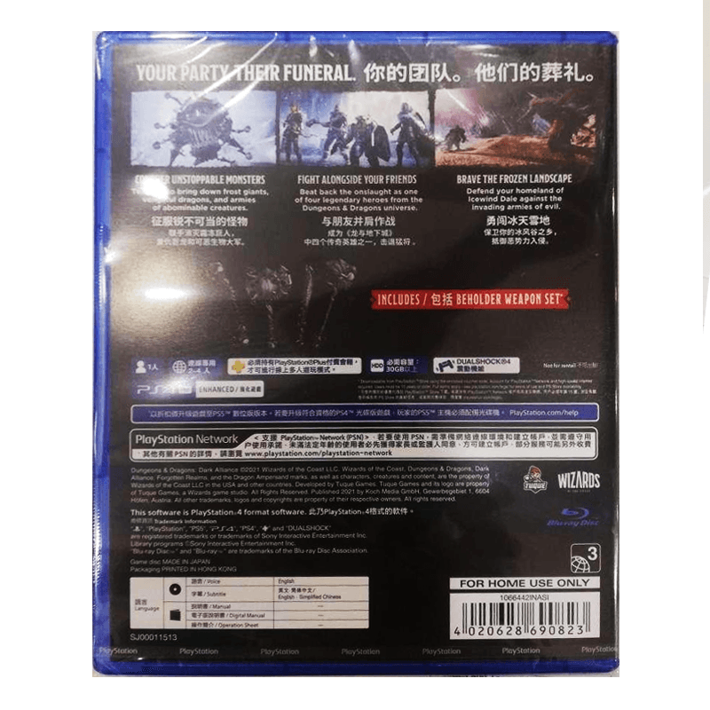 PS4 DUNGEONS & DRAGONS DARK ALLIANCE DAY ONE EDITION REG.3 - DataBlitz