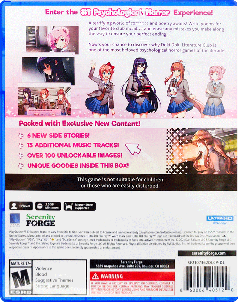 PS5 Doki Doki Literature Club Plus Premium Edition (US)- DataBlitz