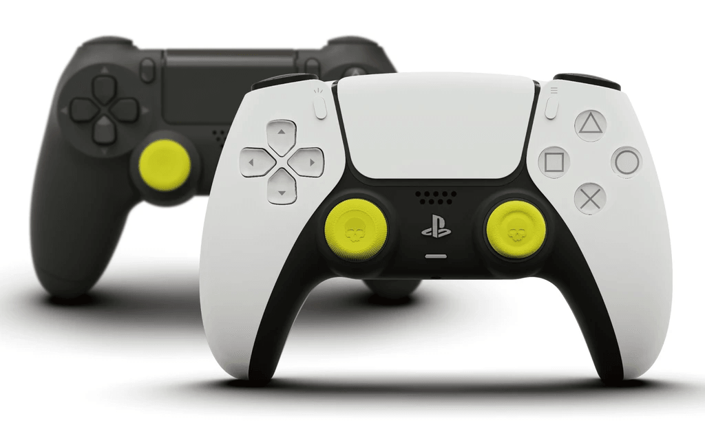 SKULL & CO. NSW THUMB GRIP FOR SWITCH PRO/PS4/PS5 CONTROLLER (CYBERPUNK YELLOW) (SET OF 6) - DataBlitz