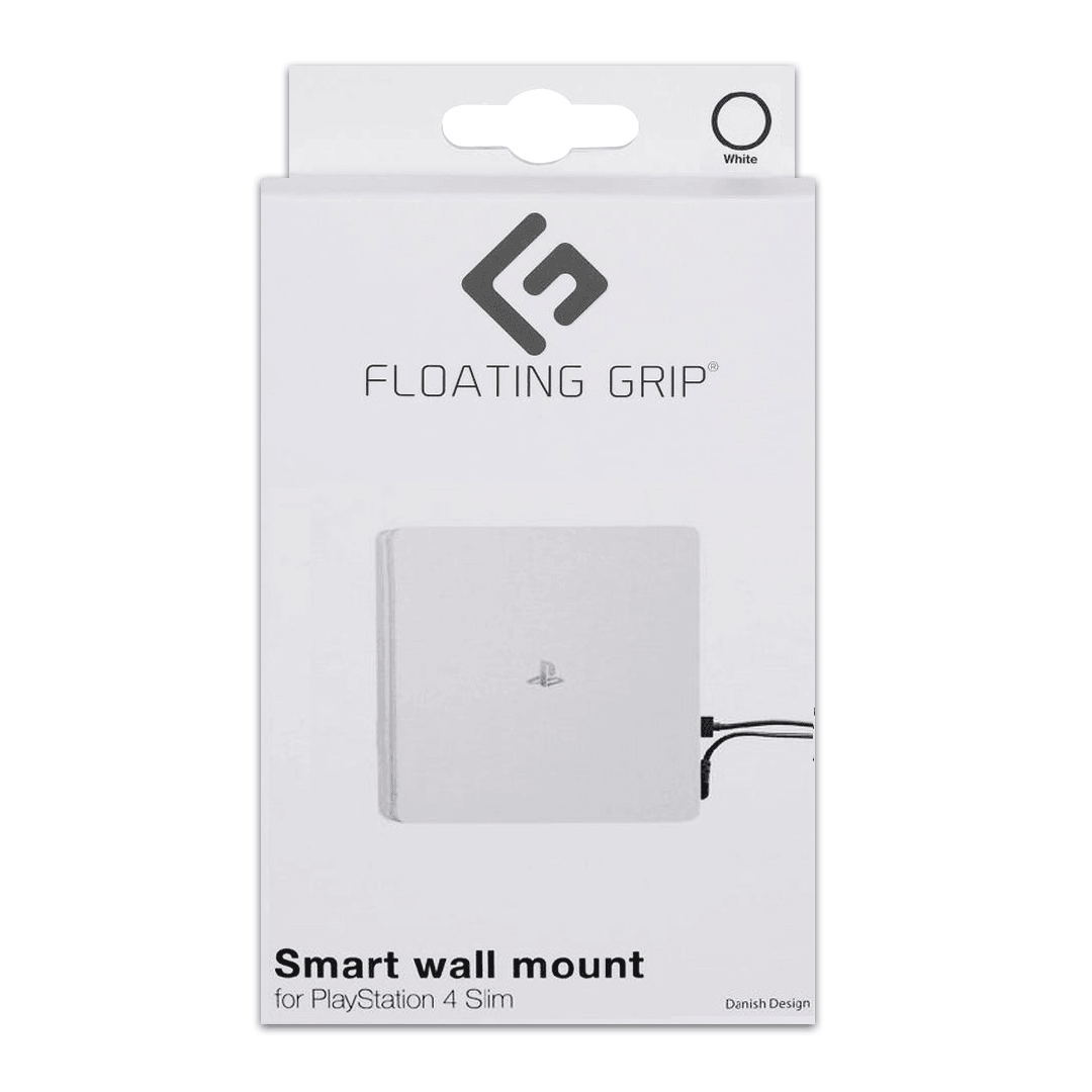 FLOATING GRIP SMART WALL MOUNT FOR PS4 SLIM (WHITE) (FG-PS4S-147W) - DataBlitz