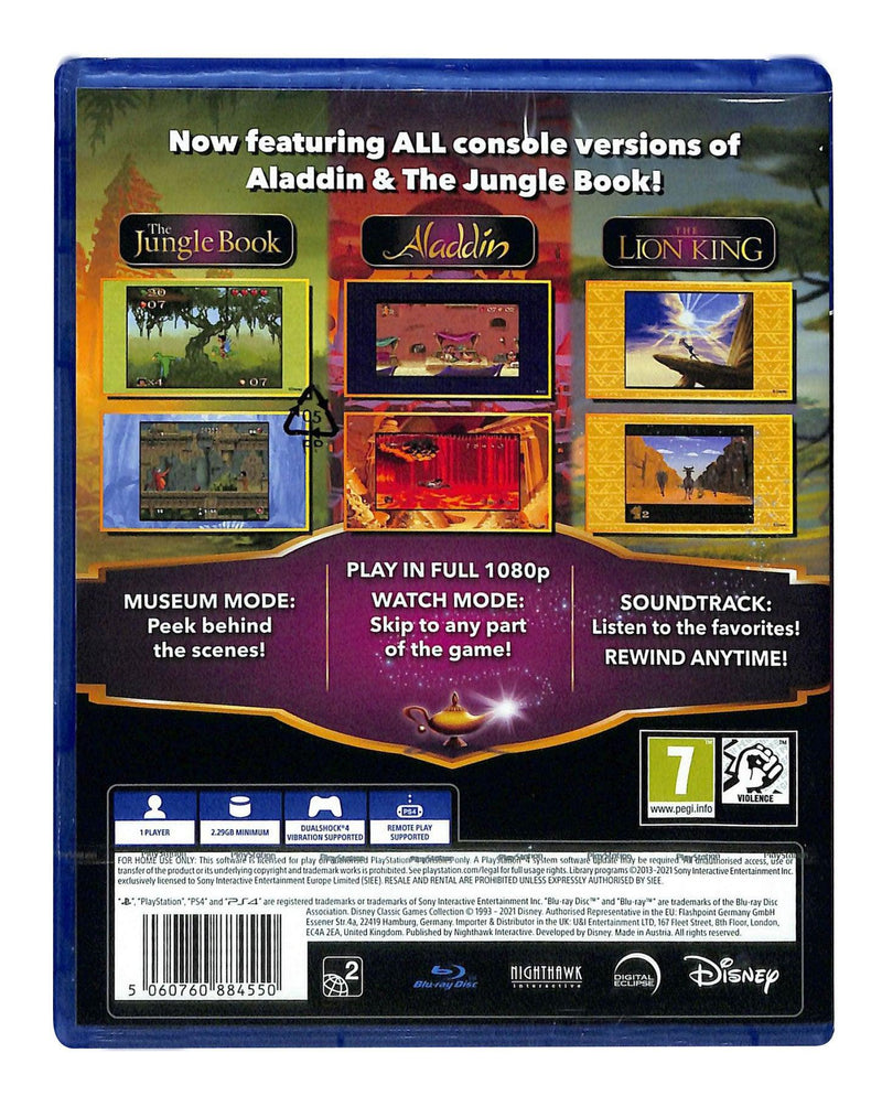 Disney Classic Games: Aladdin + O Rei Leão (Seminovo) - PS4 - ZEUS GAMES -  A única loja Gamer de BH!
