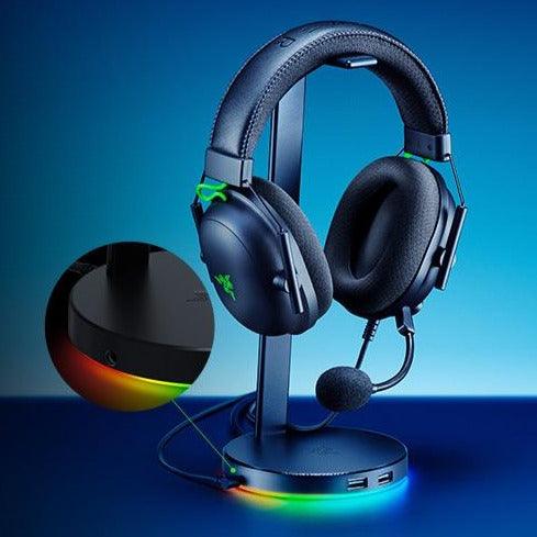Razer Base Station V2 Chroma ヘッドホンスタンド 滑り止めベース付き USBハブ 2ポート RGB対応 【日本正規代理店保