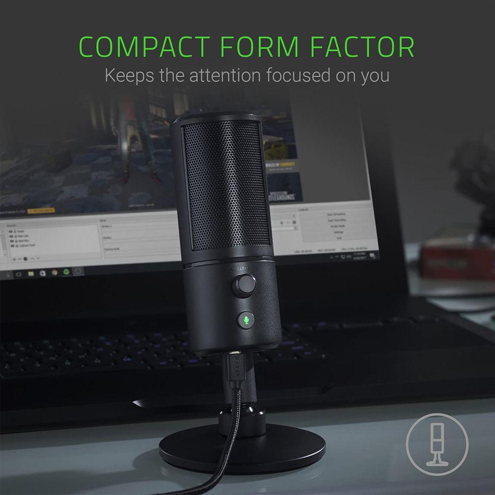 RAZER KIYO BROADCASTING CAMERA WITH ILLUMINATION + RAZER SEIREN X CONDENSER STREAMING MICROPHONE - DataBlitz