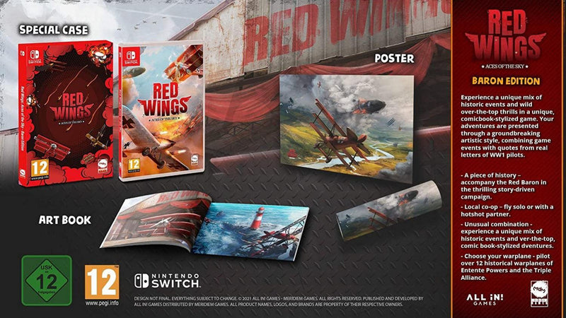 Nintendo Switch Red Wings Aces Of The Sky Baron Edition