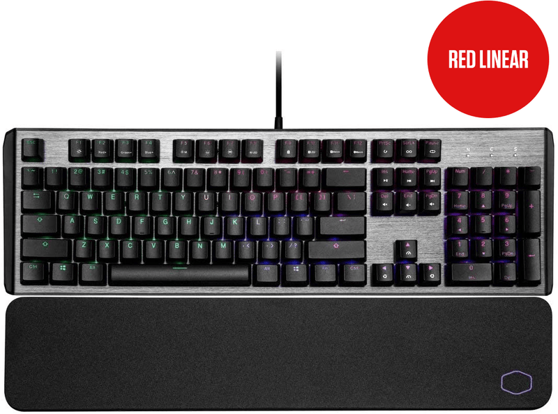 COOLER MASTER CK550 V2 FULL RGB MECHANICAL GAMING KEYBOARD AND WRIST REST (RED LINEAR) - DataBlitz
